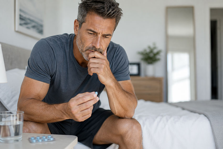 High-performing man concerned about erectile dysfunction and men's health