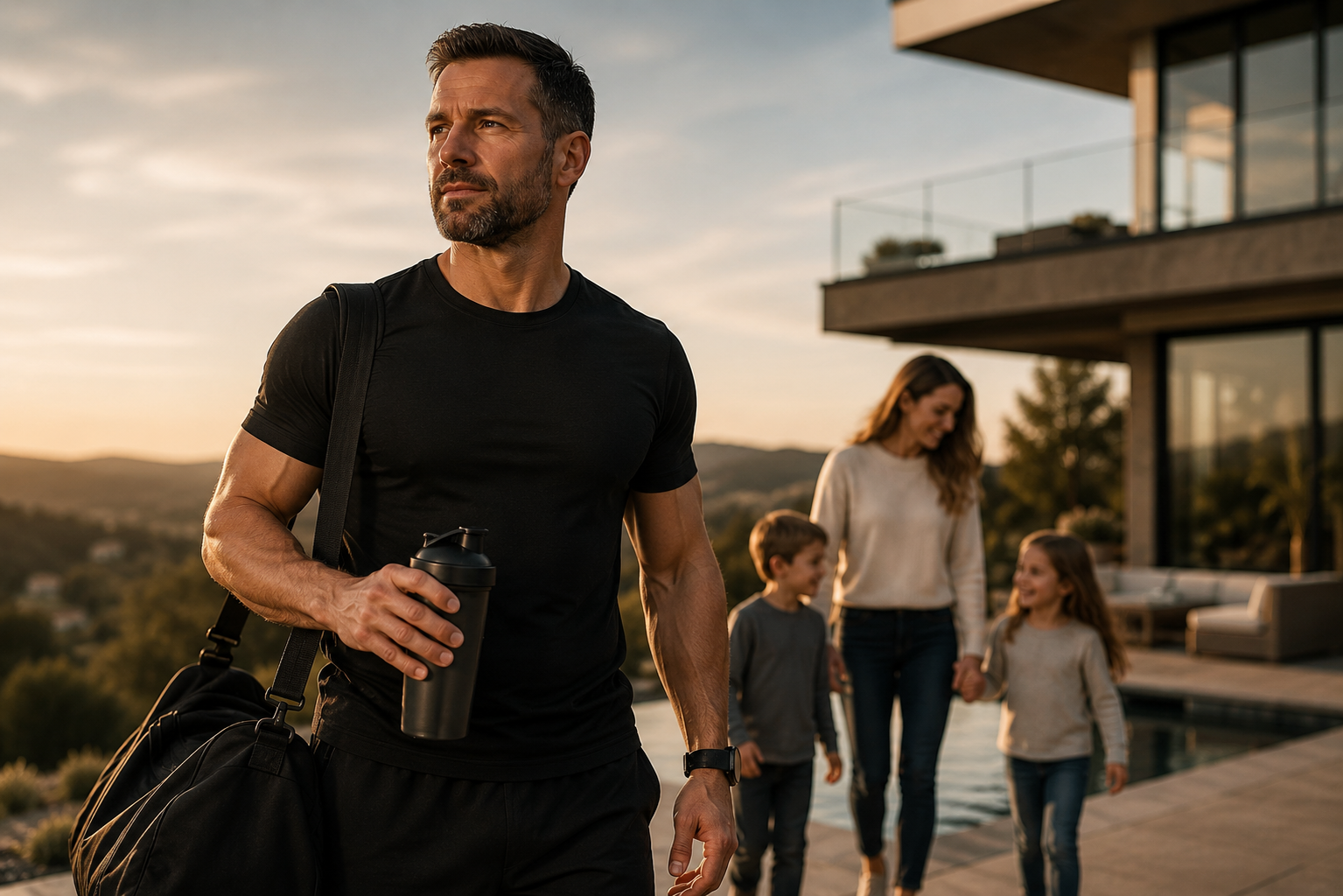 High-performing father living a healthy lifestyle after physician-led performance medicine at Empower Men's Health in Rancho Cucamonga